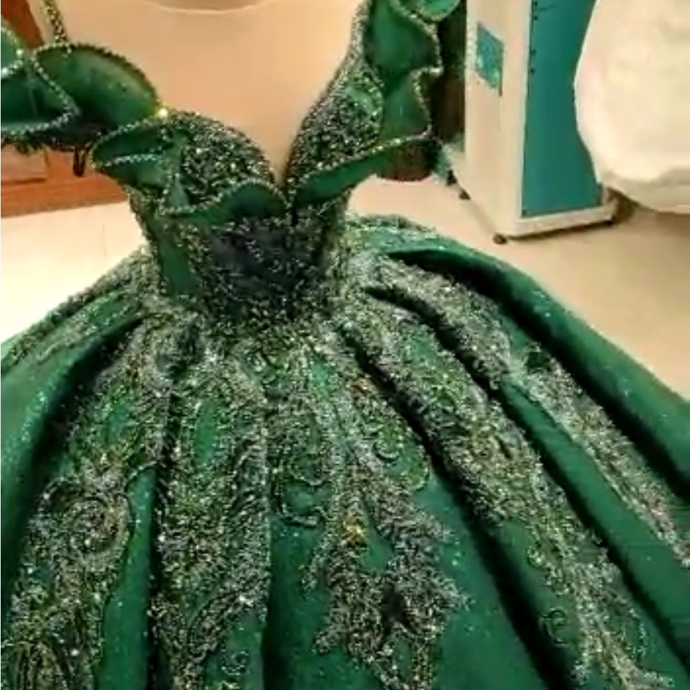 Green wedding / Quinceanera Ball Gown Dress